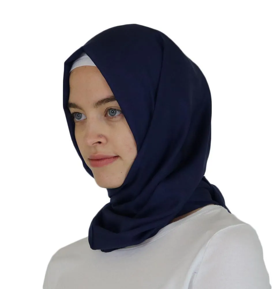 Aker Ince Hijab Shawl #321 Navy Blue