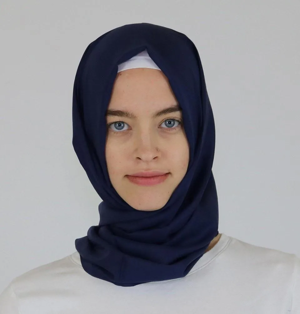 Aker Ince Hijab Shawl #321 Navy Blue