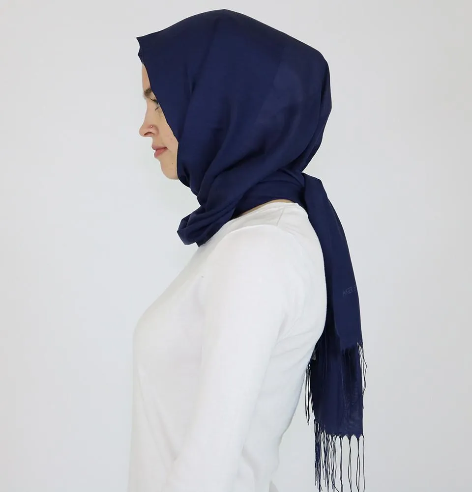 Aker Ince Hijab Shawl #321 Navy Blue