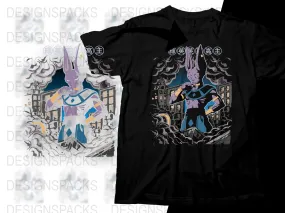 Anime Beerus Character Graphic Png Digital Download