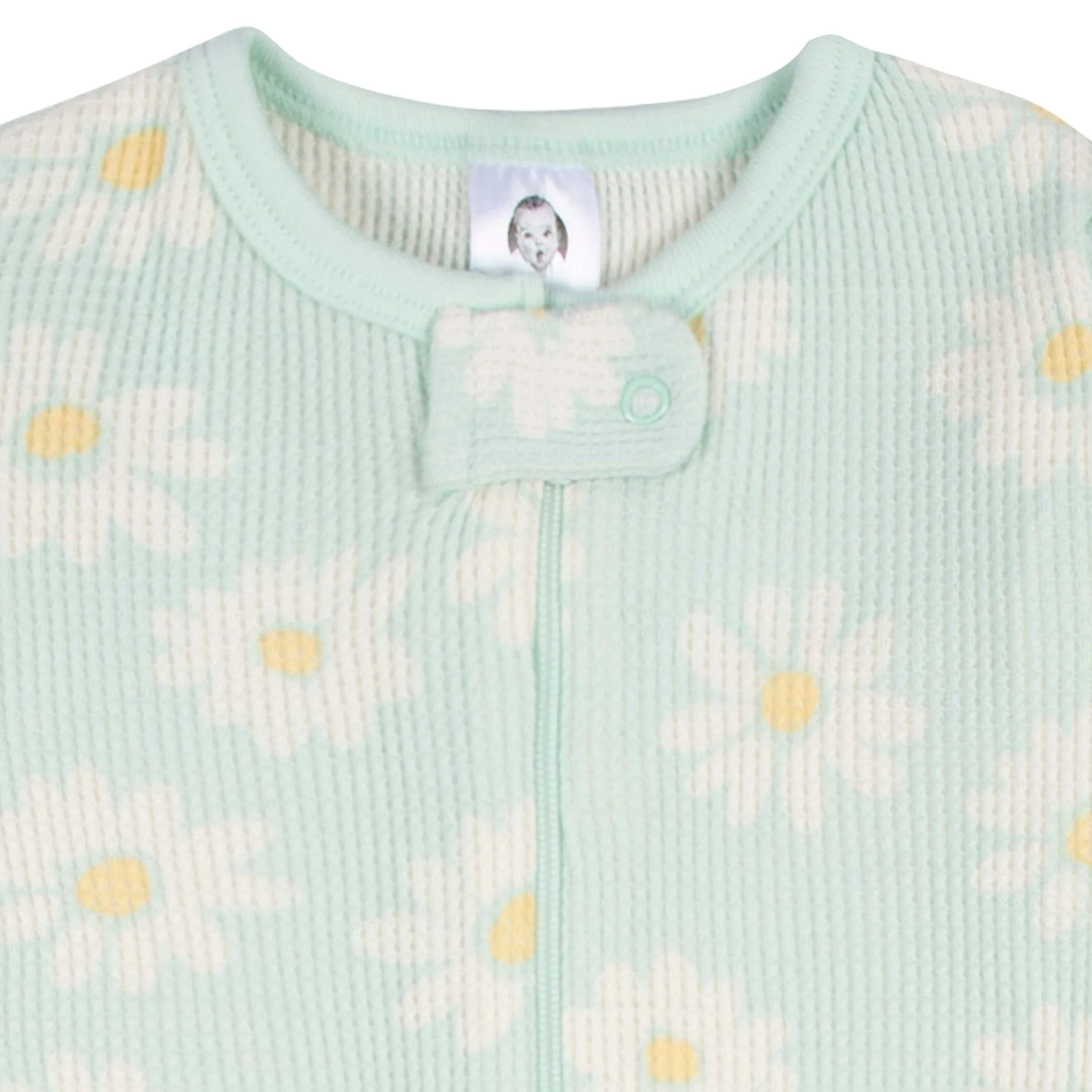 Baby Girls Daisies Snug Fit Footed Pajamas