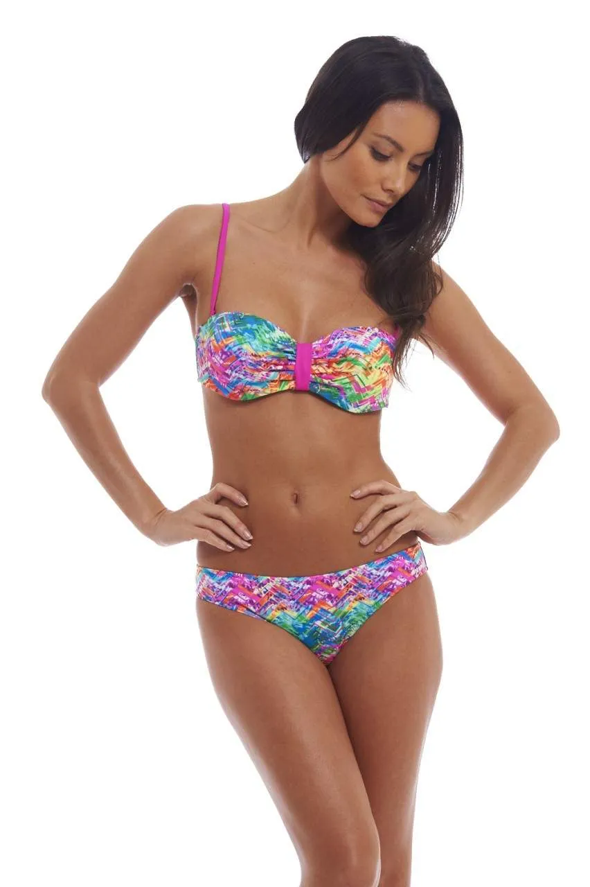 Bandeau Geometric Print Bikini