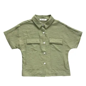 Boxy Relaxed Shirt, Olive