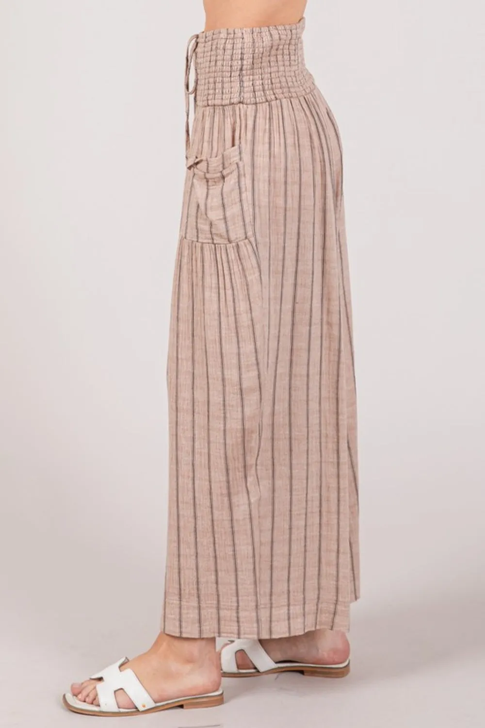 Breezy Bay Cotton Gauze Wash Stripe Pants