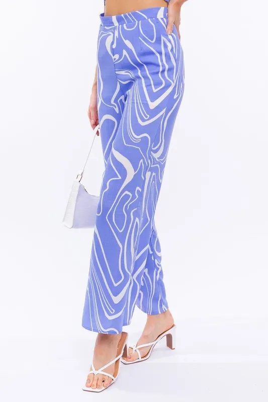 Breezy Swirl Wide-Leg Pants