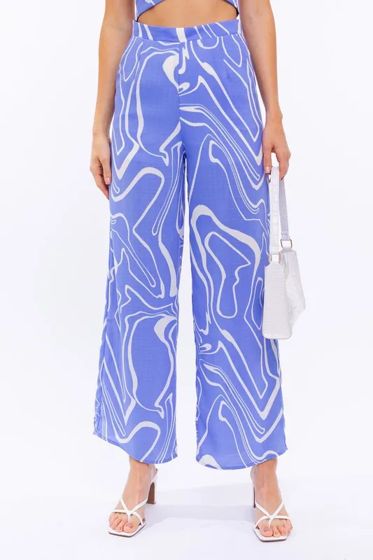 Breezy Swirl Wide-Leg Pants