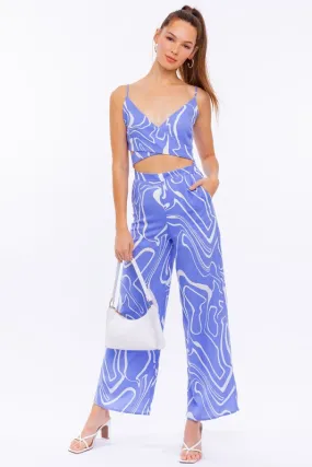 Breezy Swirl Wide-Leg Pants