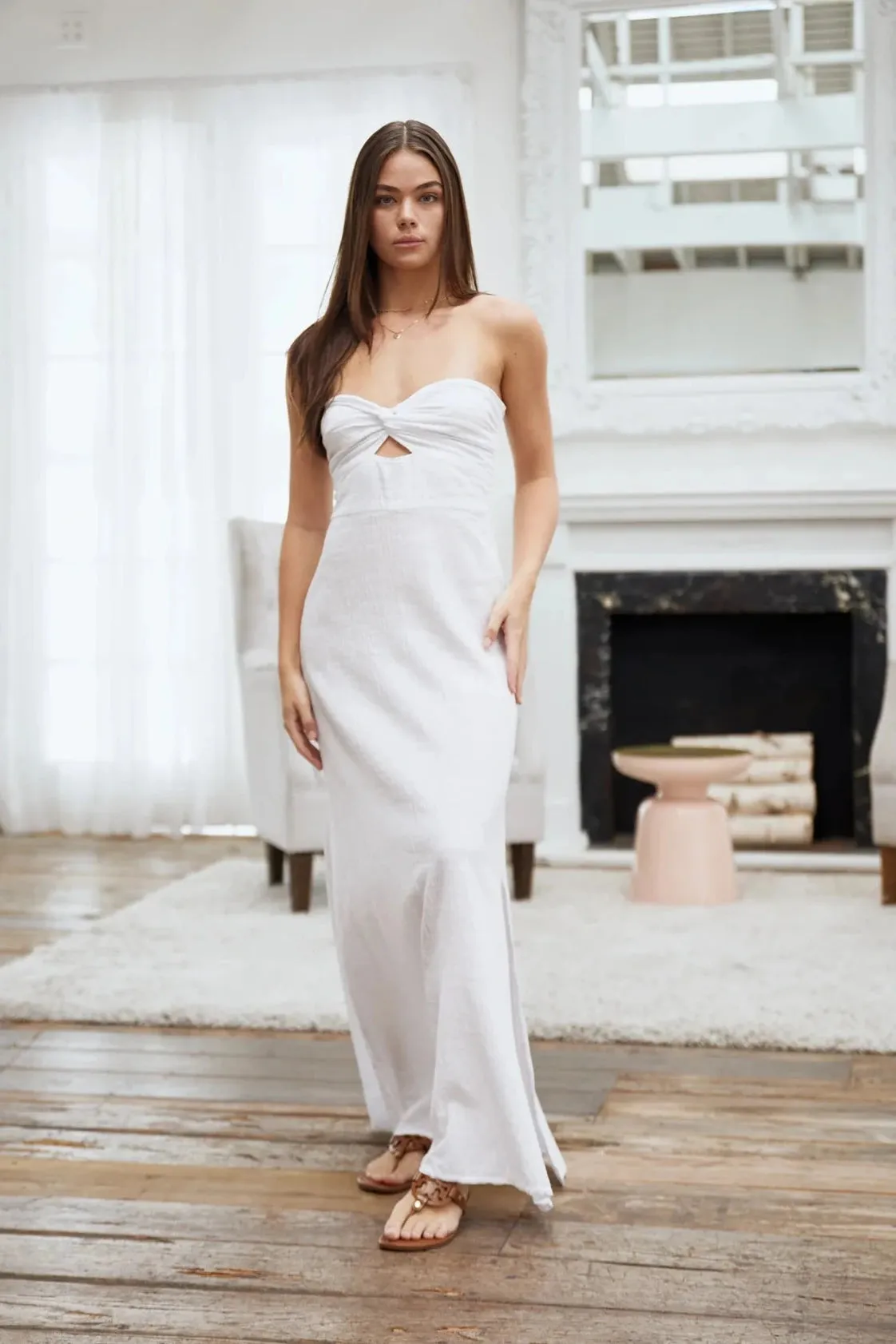 Catalaya Dress in White