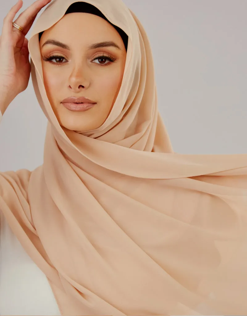 Chiffon Shawl - Shades of Light Nude