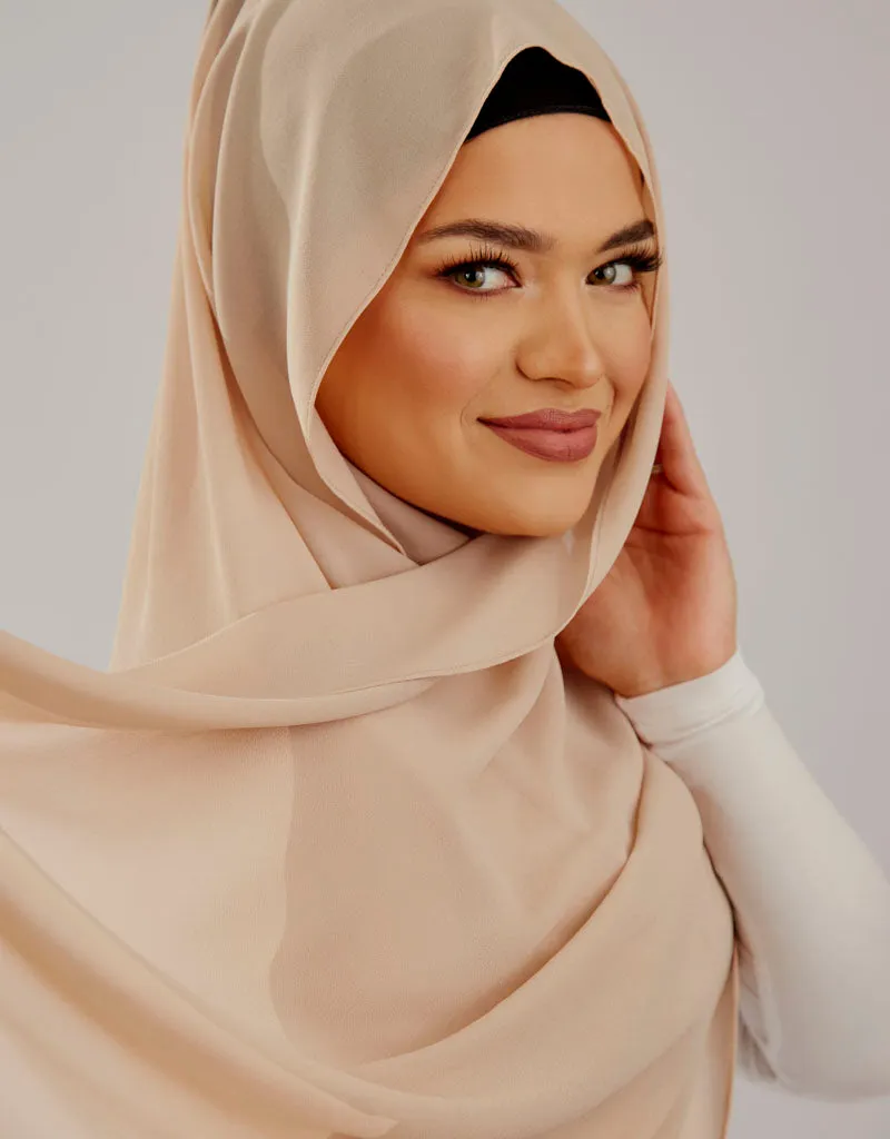 Chiffon Shawl - Shades of Light Nude