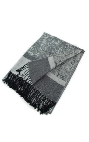 DB018-027 Light Paisley Pashmina Scarf Shawls