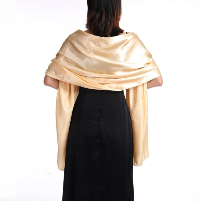 Evening Satin Wraps-Shawls for Women - Formal Wedding Accessory