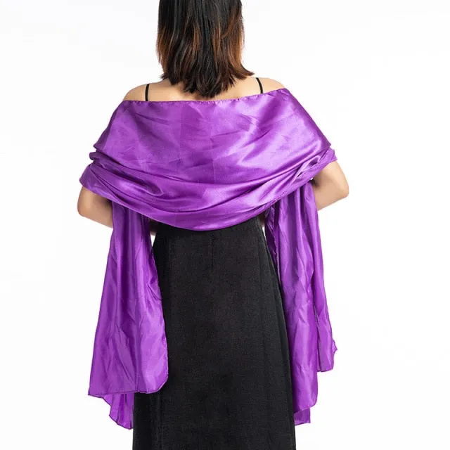 Evening Satin Wraps-Shawls for Women - Formal Wedding Accessory