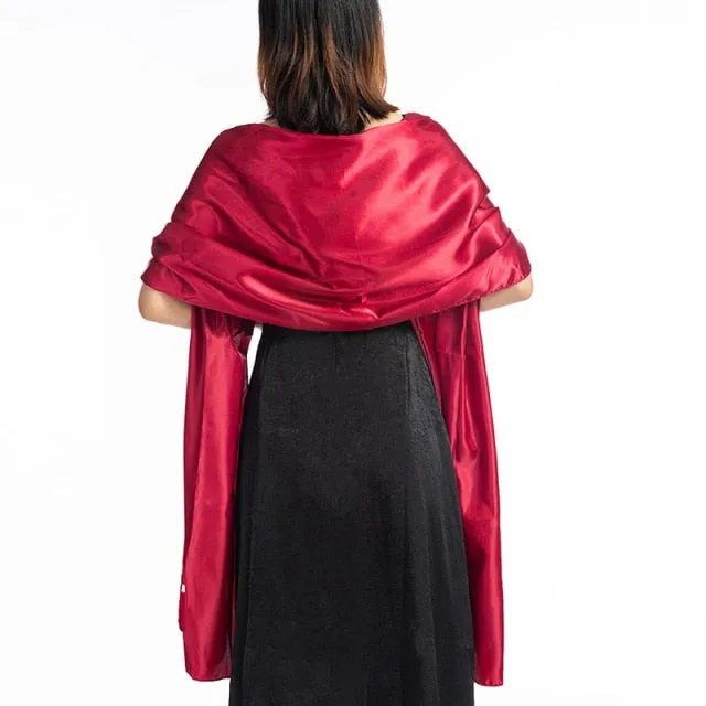 Evening Satin Wraps-Shawls for Women - Formal Wedding Accessory