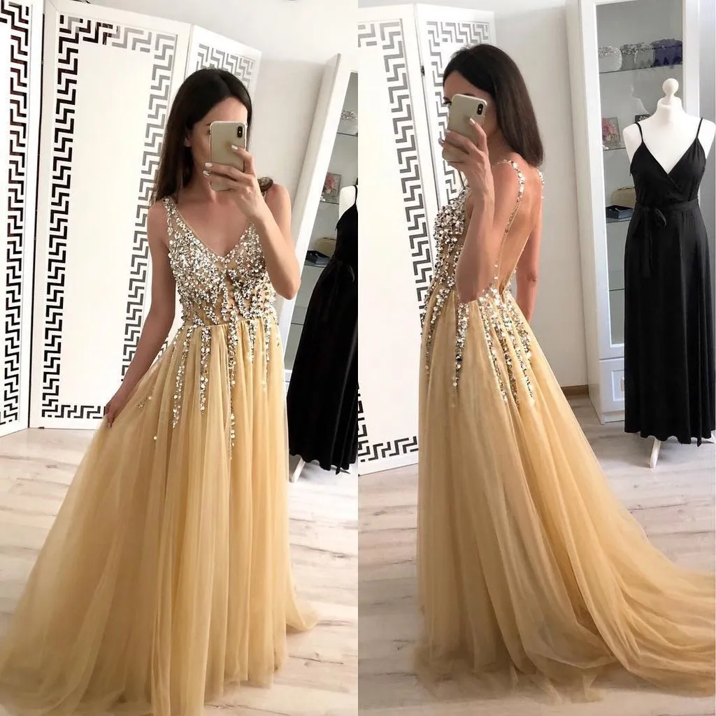 Flowy A-line Long Prom Dress Graduation Dress