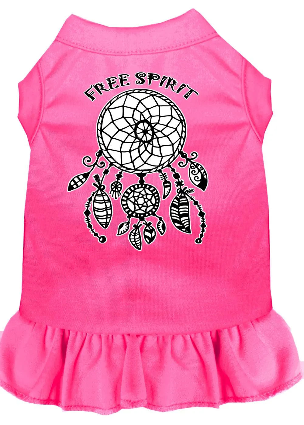 Free Spirit Screen Print Dog Dress Bright Pink Xxl (18)