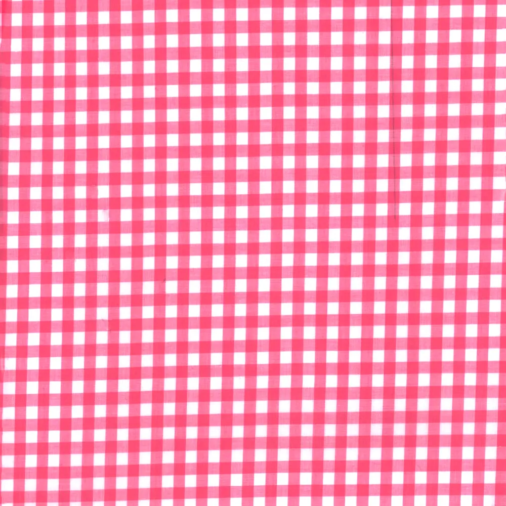 Gingham 1/4 Inch - Bright Pink