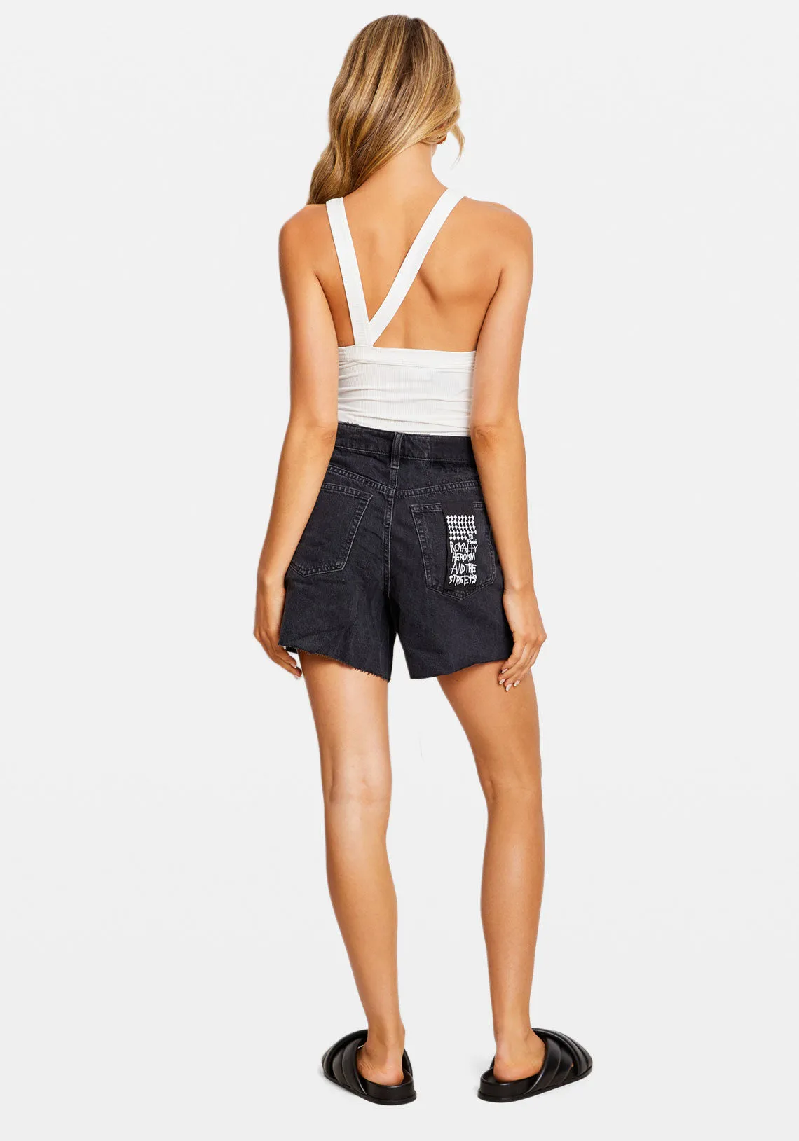 HI LINE SHORT WASHED BLACK