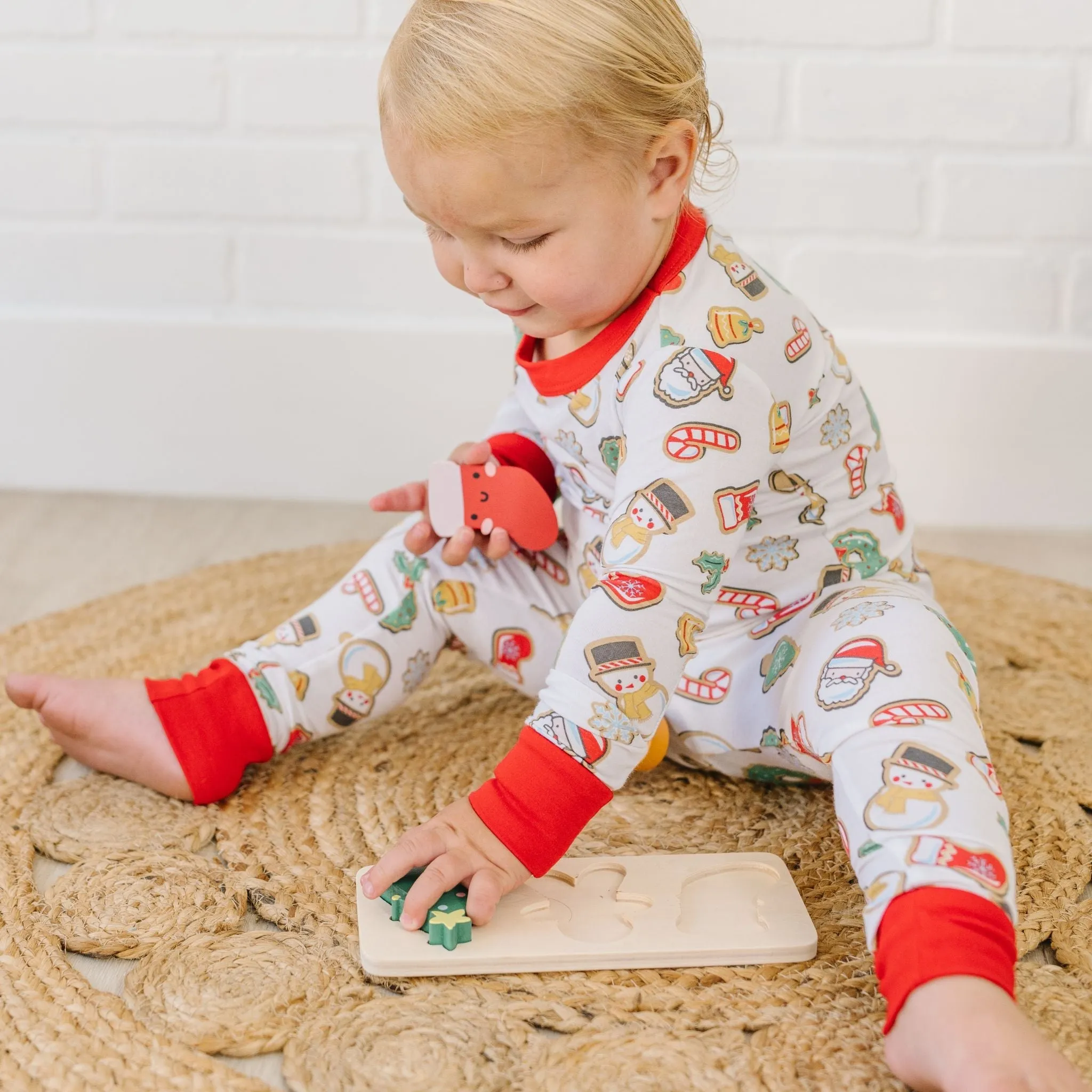 Holly Jolly Cookies Big Kid Long Pajamas