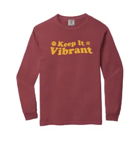 Keep It Vibrant Long Sleeve Tee Brick Red