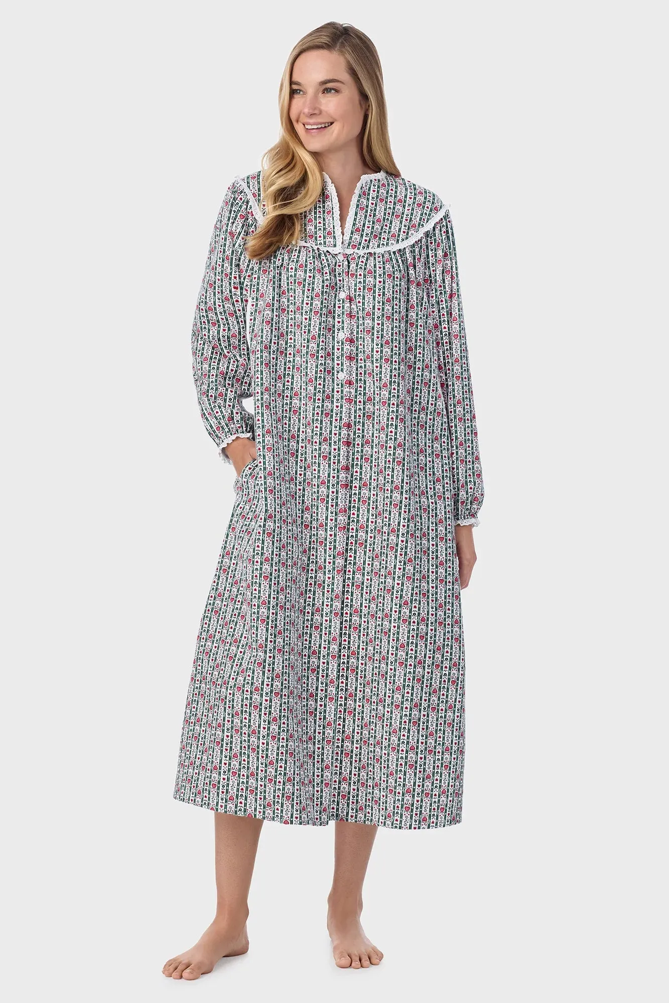 Lanz of Salzburg Flannel Long Gown