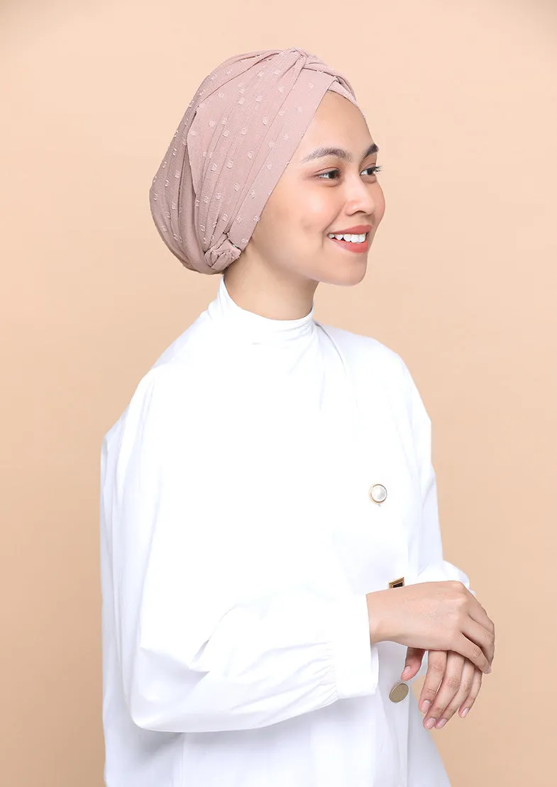 Latte- Cap Shawl- Mosaic Butti Chiffon