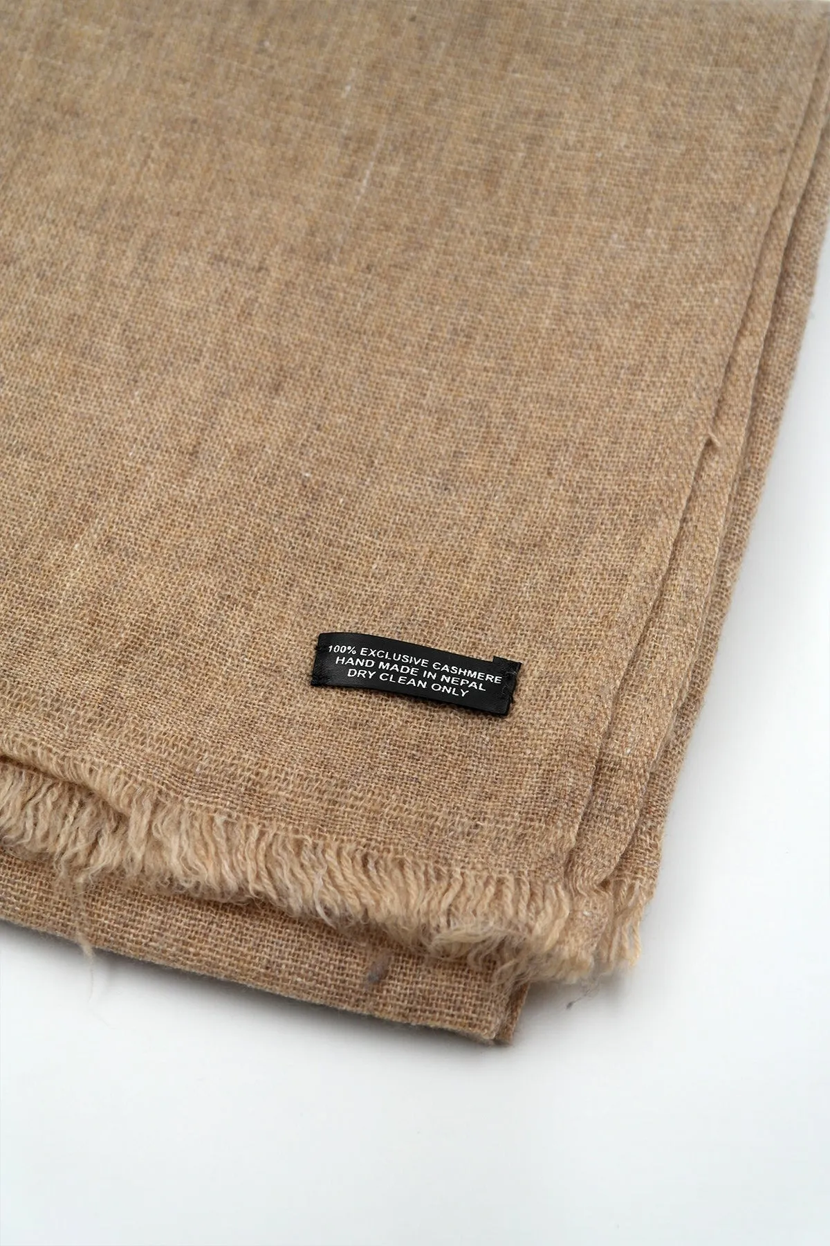 Light Brown Cashmere pashmina scarf for Women handloomed Shawl