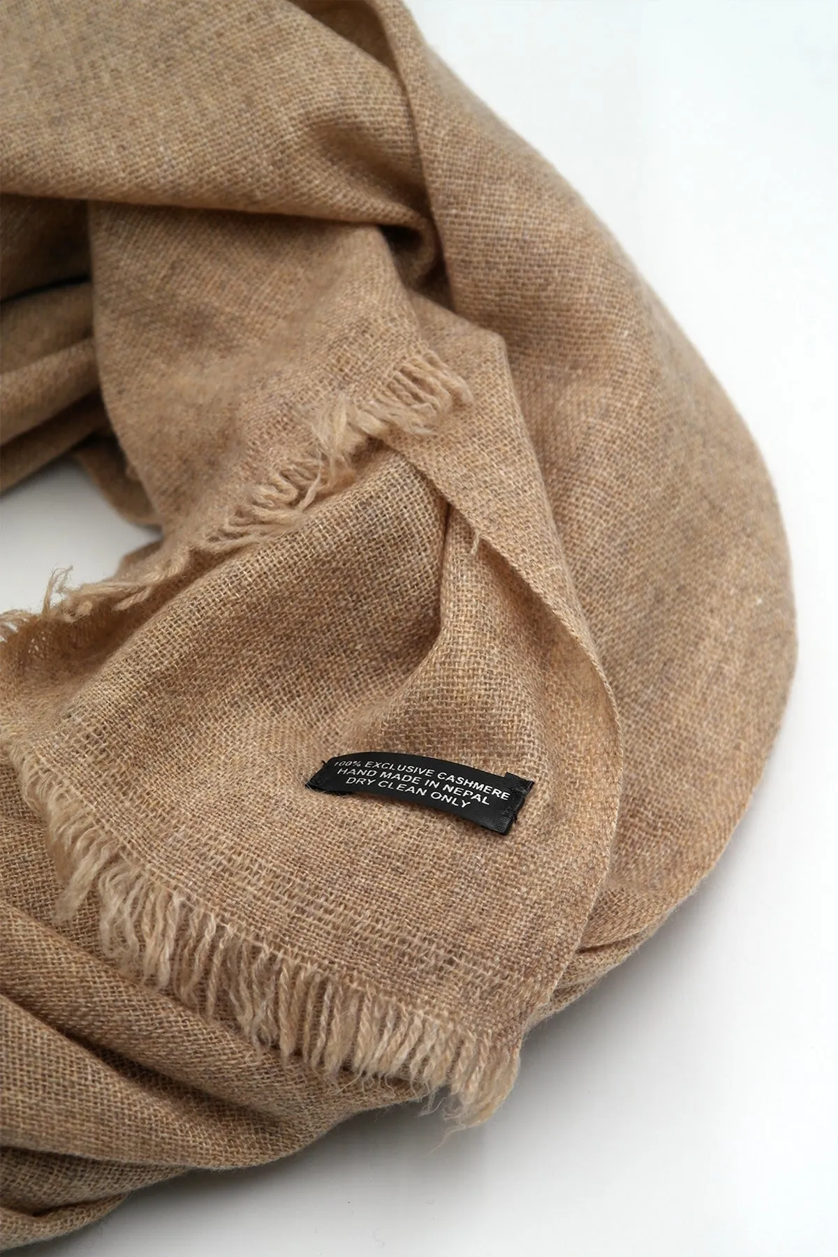 Light Brown Cashmere pashmina scarf for Women handloomed Shawl