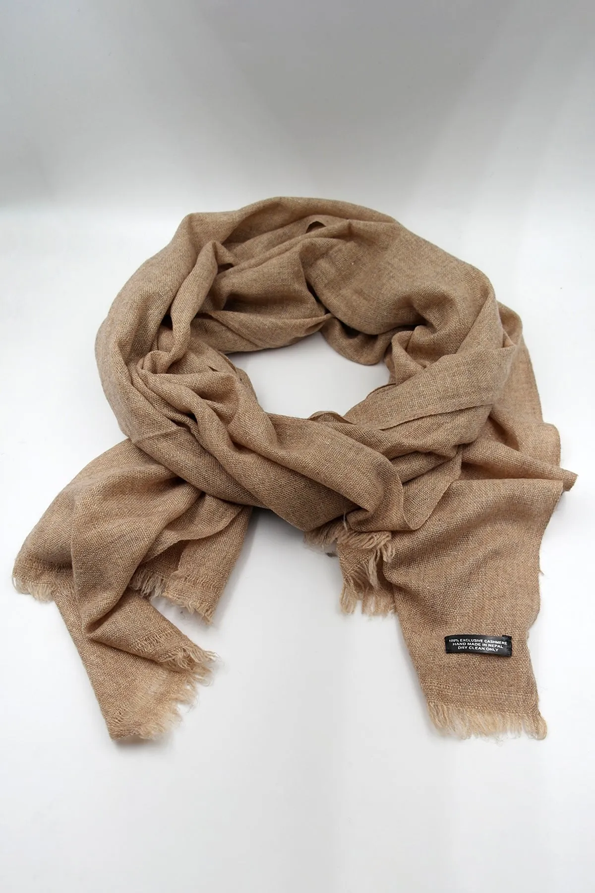 Light Brown Cashmere pashmina scarf for Women handloomed Shawl