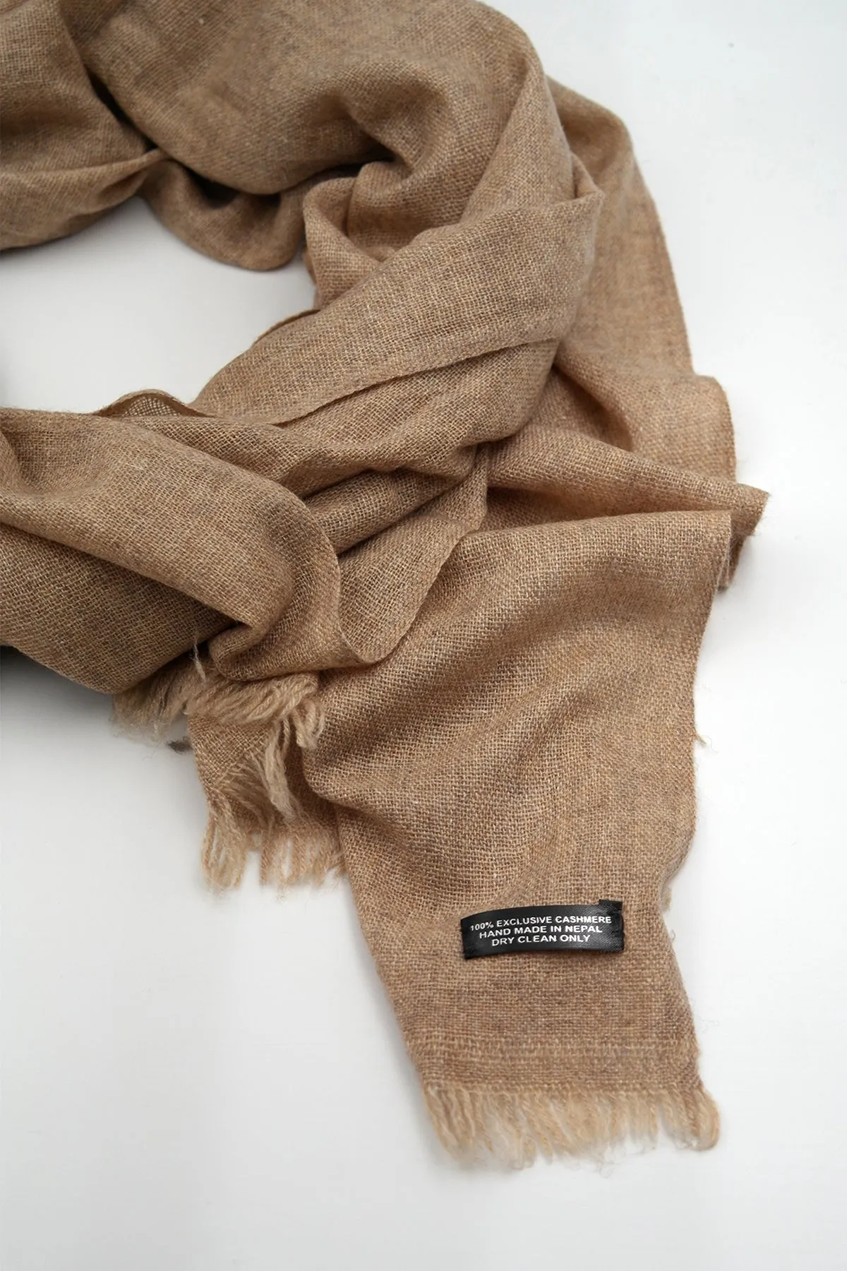 Light Brown Cashmere pashmina scarf for Women handloomed Shawl