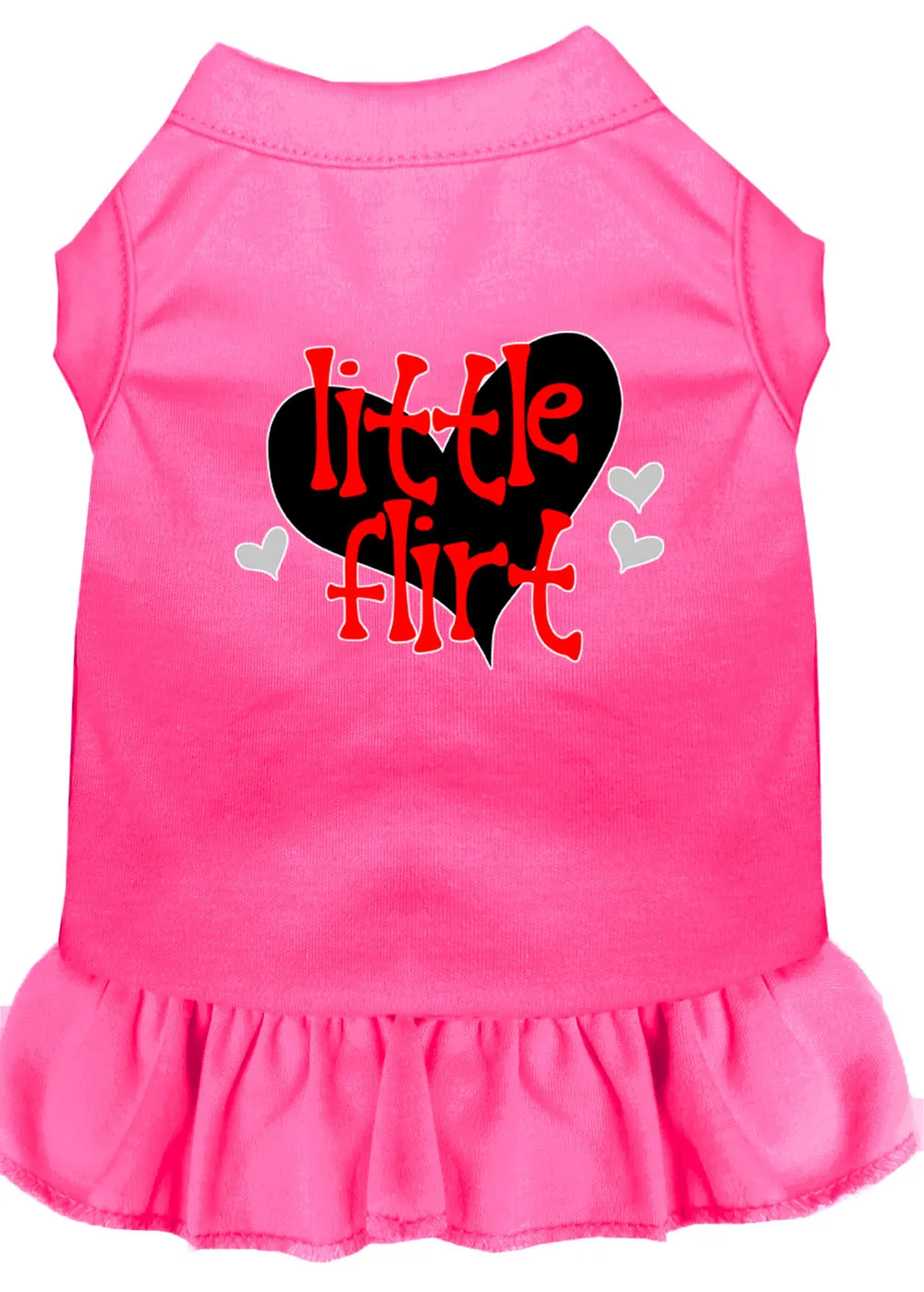 Little Flirt Screen Print Dog Dress Bright Pink Xxl