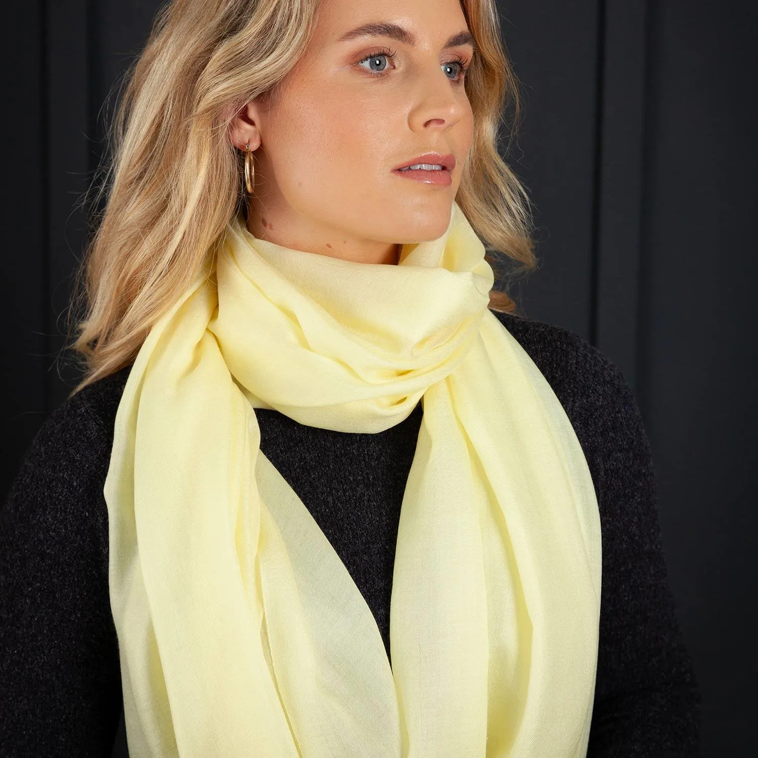 Luxe Merino Silk Shawl Light Yellow