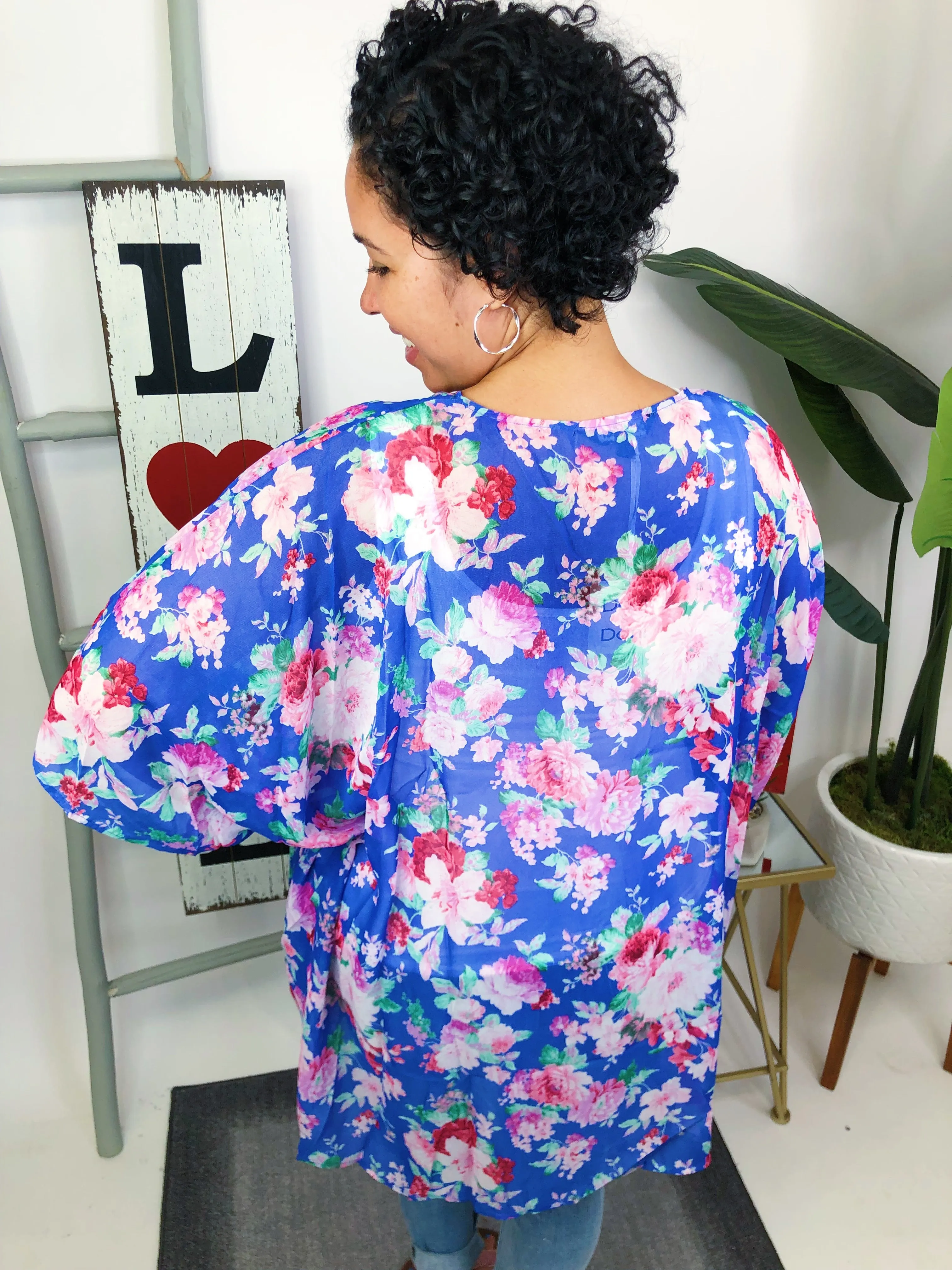#M717 Pretty Garden Kimono
