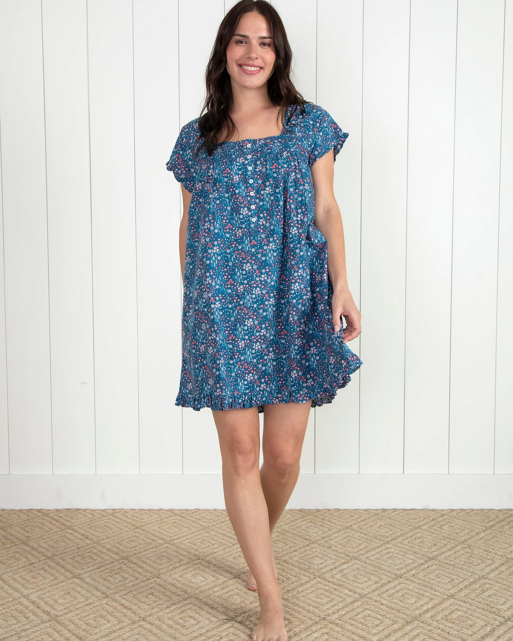 Meadow Walks - Pintuck Nightgown - Blue Ribbon