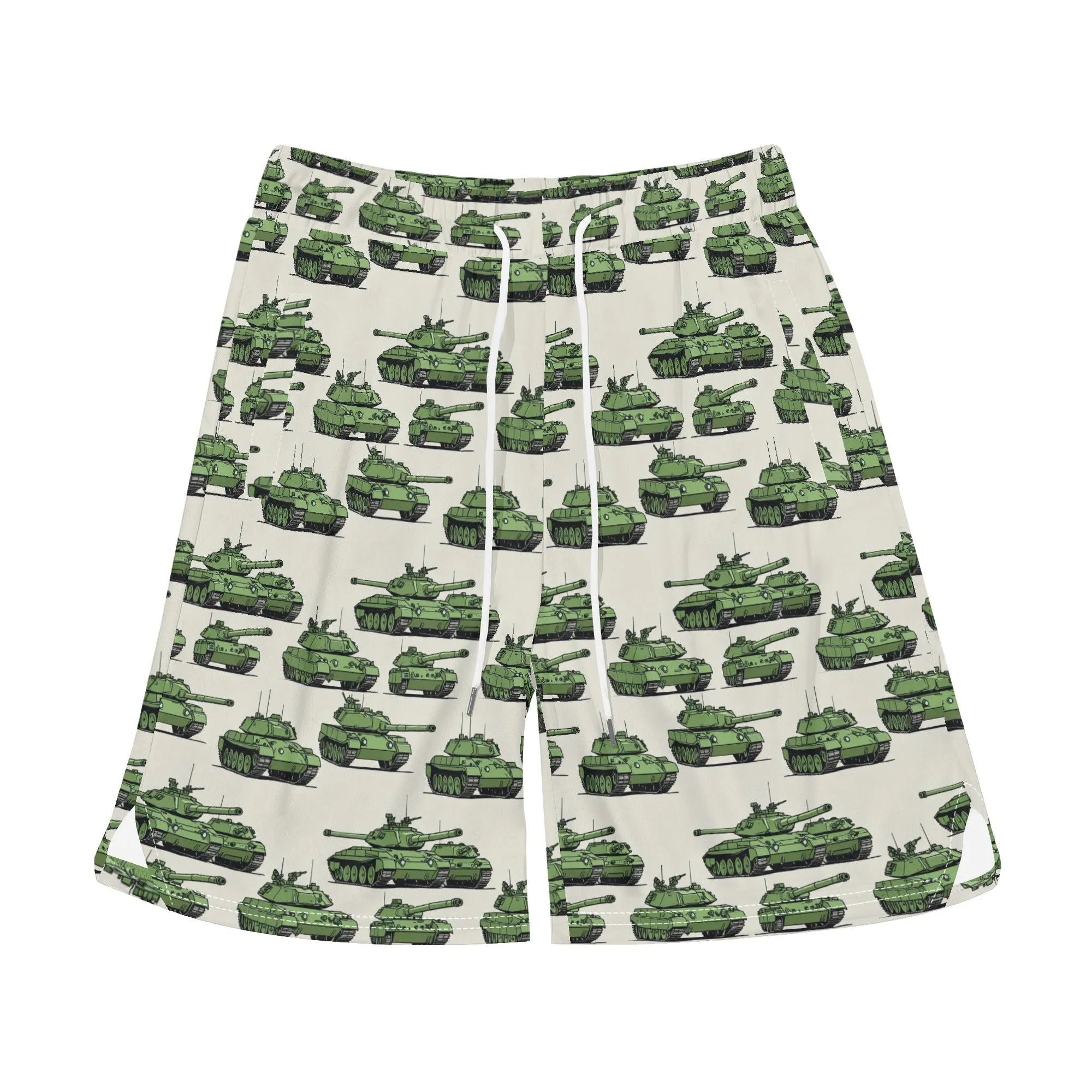 Mens Comic Tanks Mesh Shorts Sea Life Swim Trunks