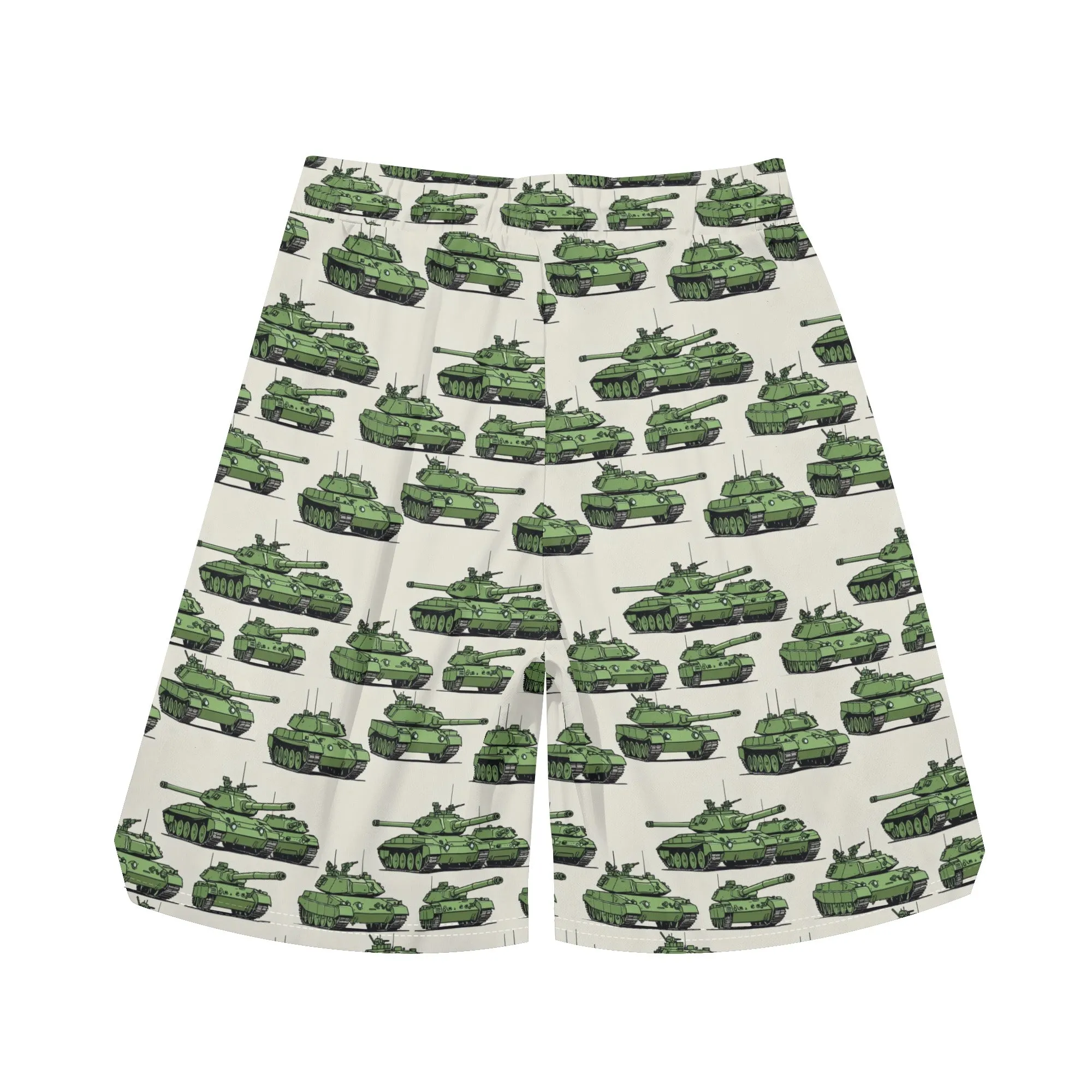 Mens Comic Tanks Mesh Shorts Sea Life Swim Trunks