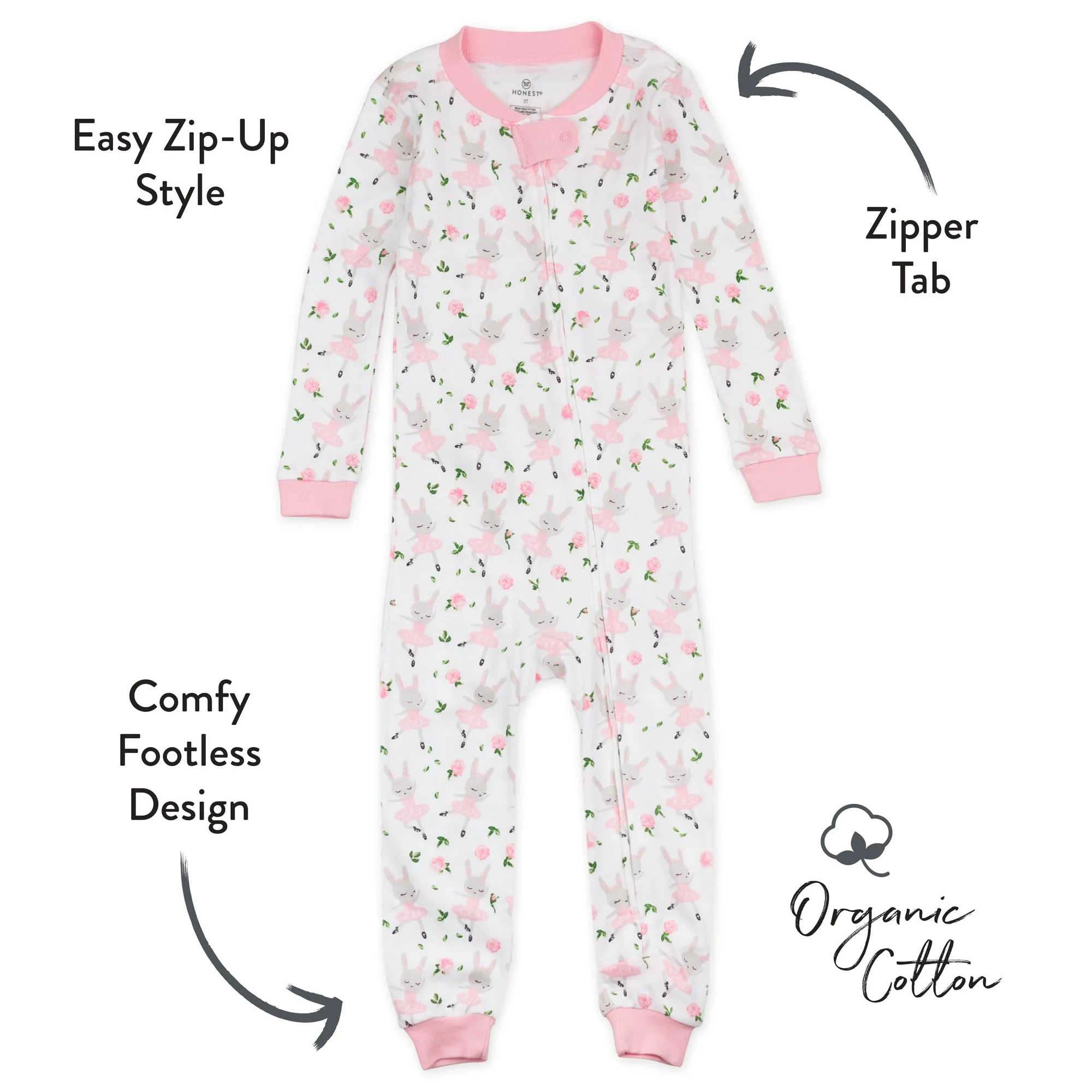 Organic Cotton Holiday Snug Fit Footless Pajama