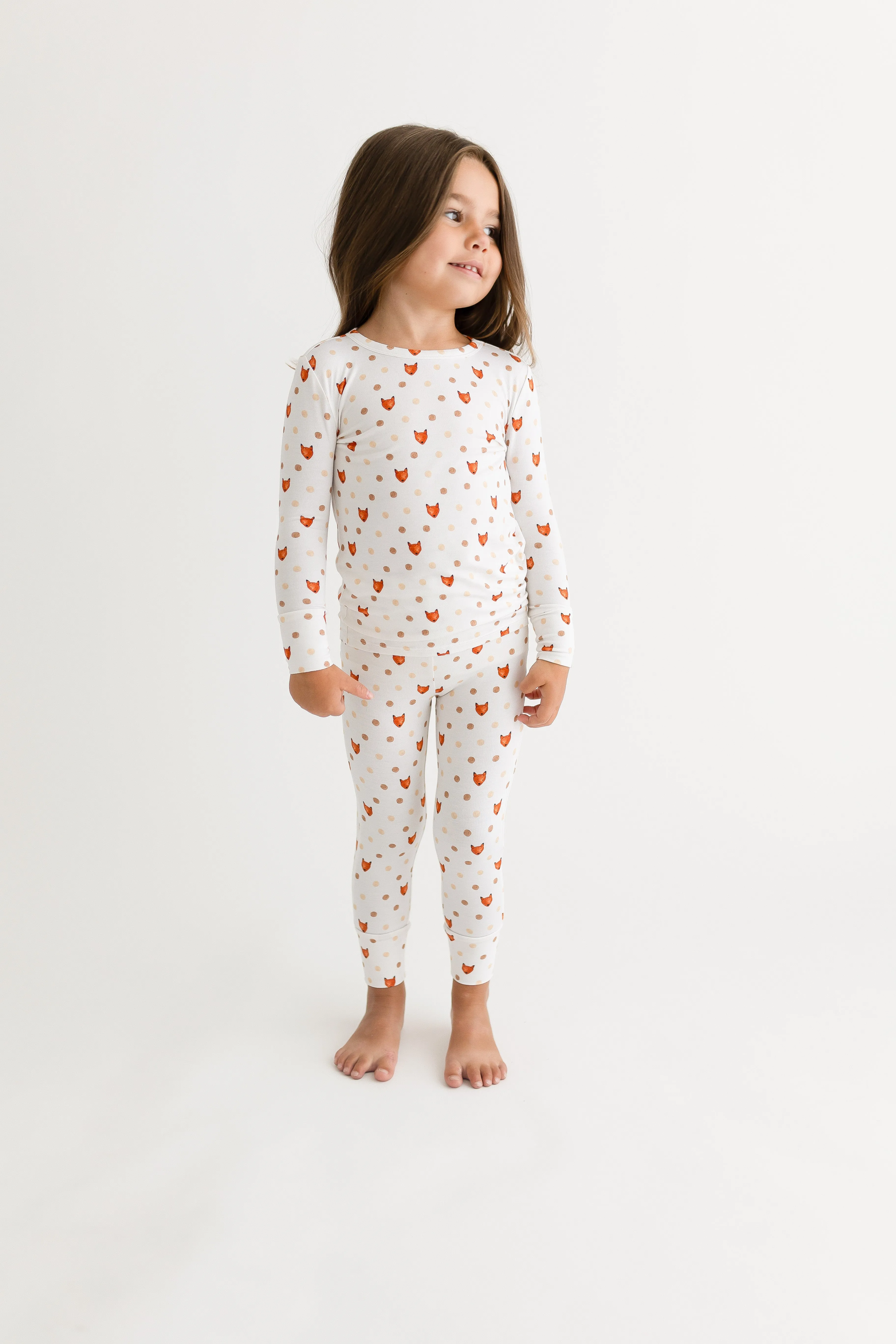 Posh Peanut Basic Long Sleeve Kids Loungewear Pajama & Pants in Lionel