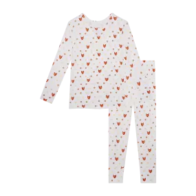 Posh Peanut Basic Long Sleeve Kids Loungewear Pajama & Pants in Lionel