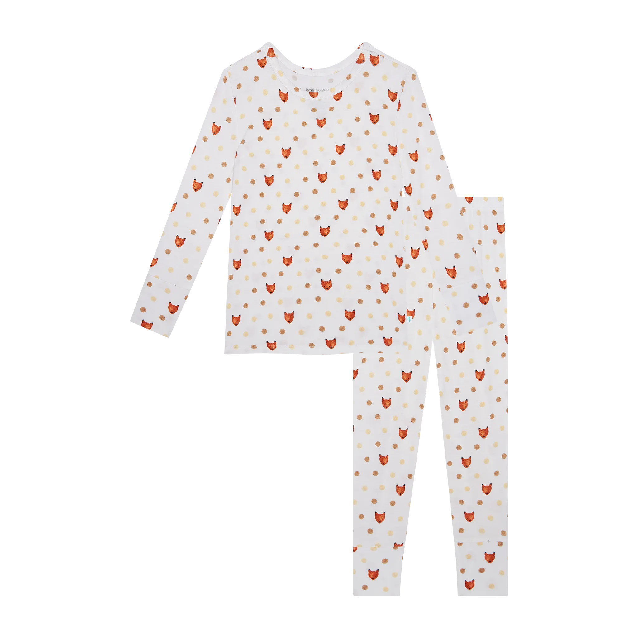 Posh Peanut Basic Long Sleeve Kids Loungewear Pajama & Pants in Lionel