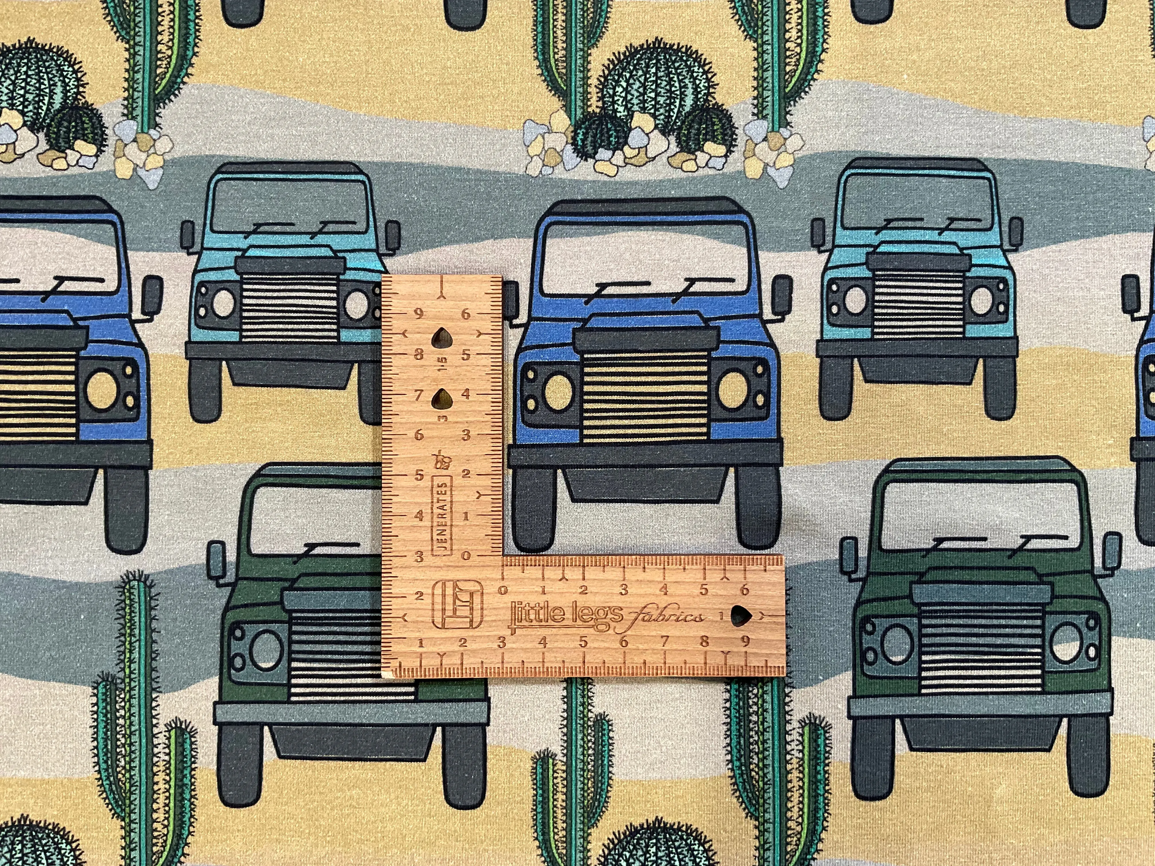 PRE ORDER Landrovers Cotton Jersey Fabric - DUE IN STOCK MID DECEMBER