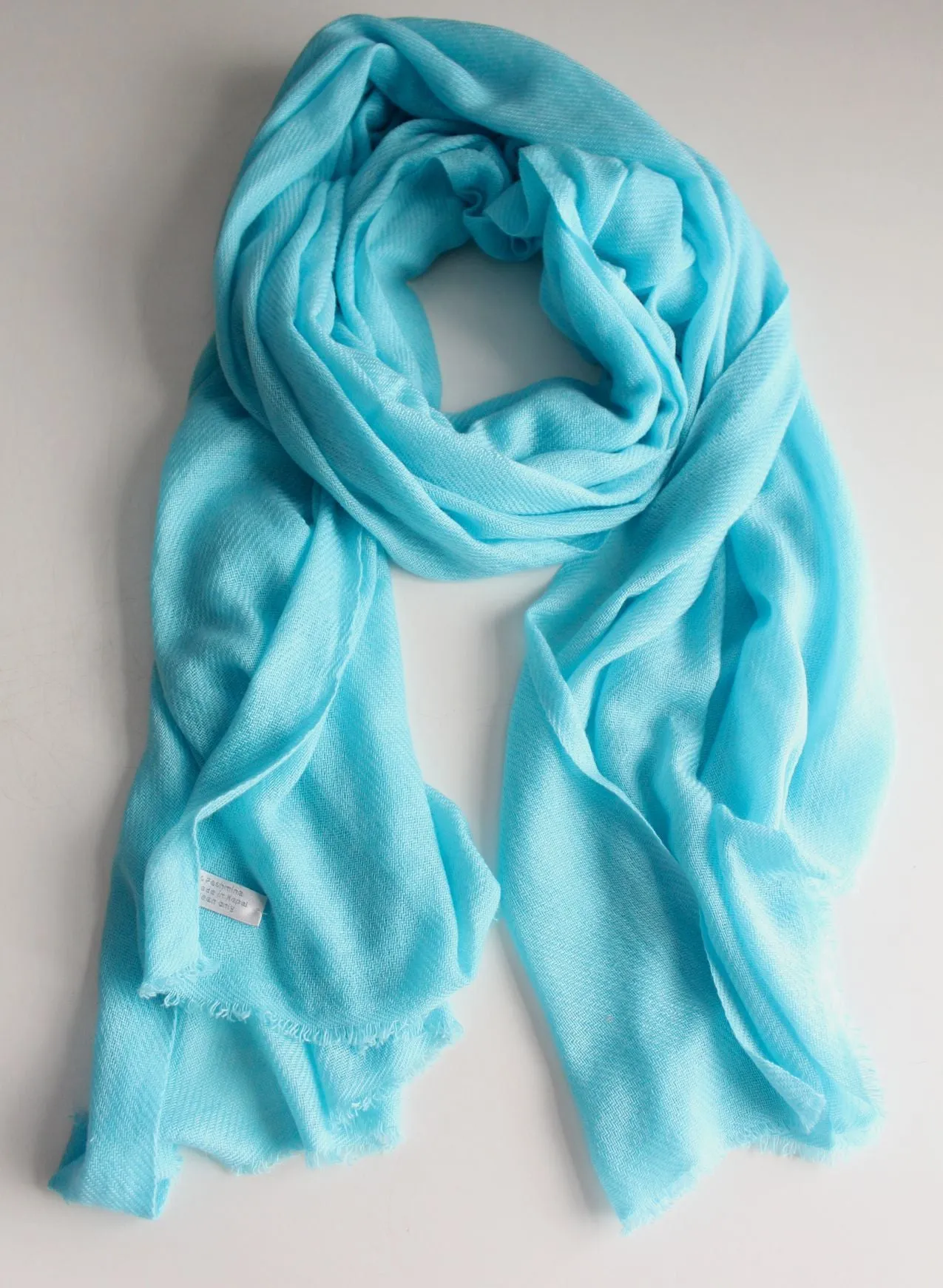 Pure Pashmina Shawl-Light Turquoise