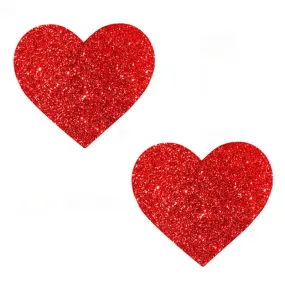 Ravish Me Red Glitter I Heart U Nipztix Pasties