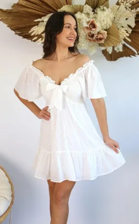 Salty Bright S0635 Bright White Cotton Dress