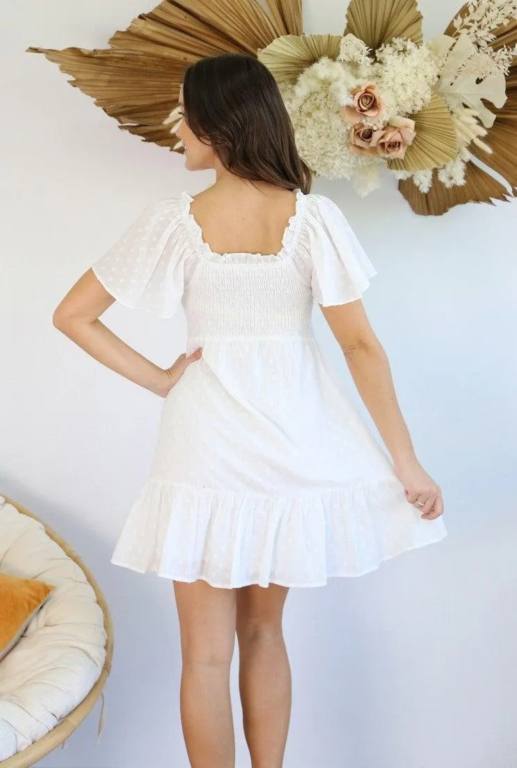 Salty Bright S0635 Bright White Cotton Dress