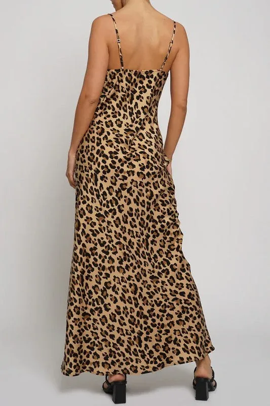 SARAH -LEO SATIN MAXI DRESS