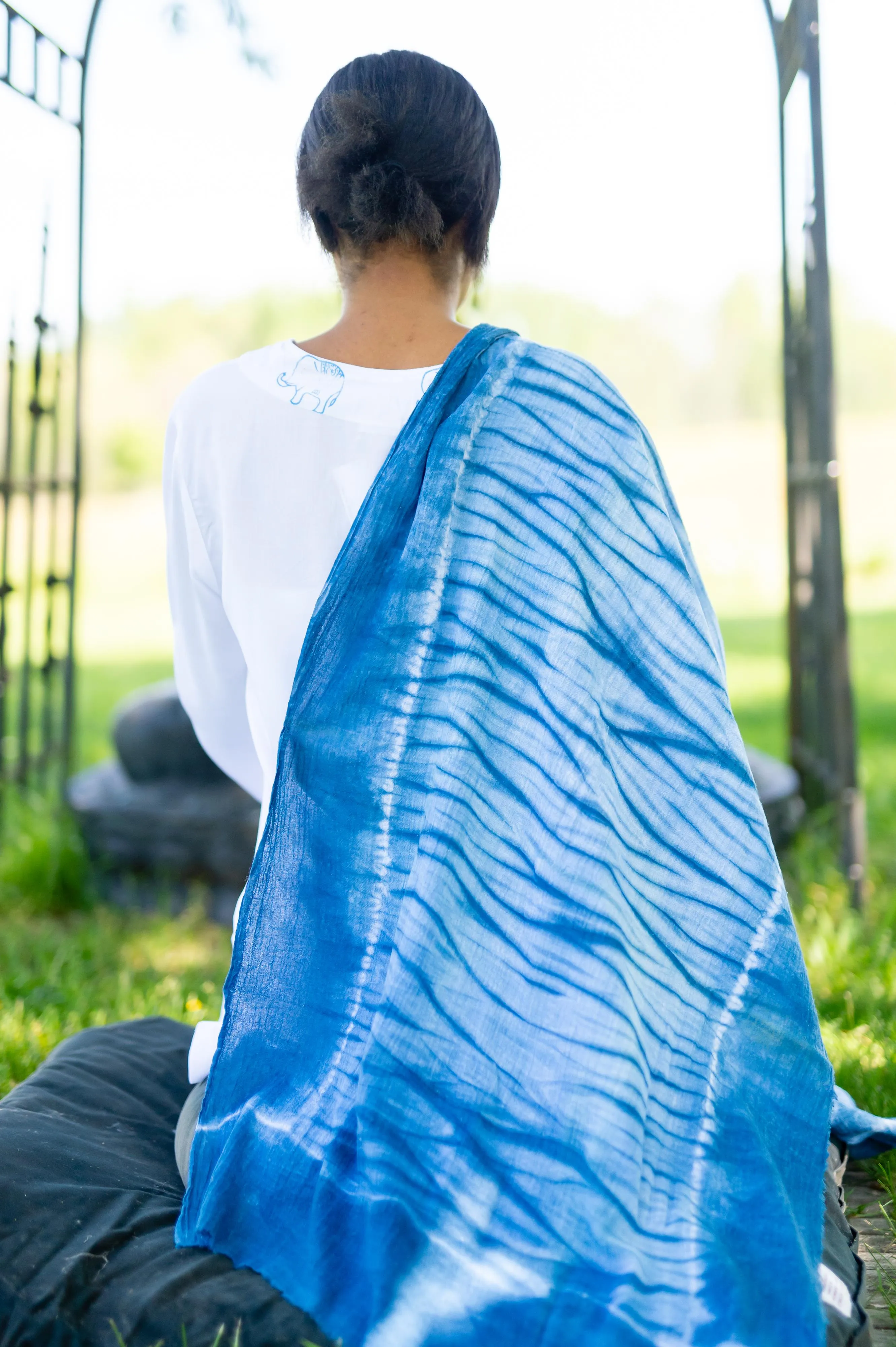 Shibori Cotton Shawl