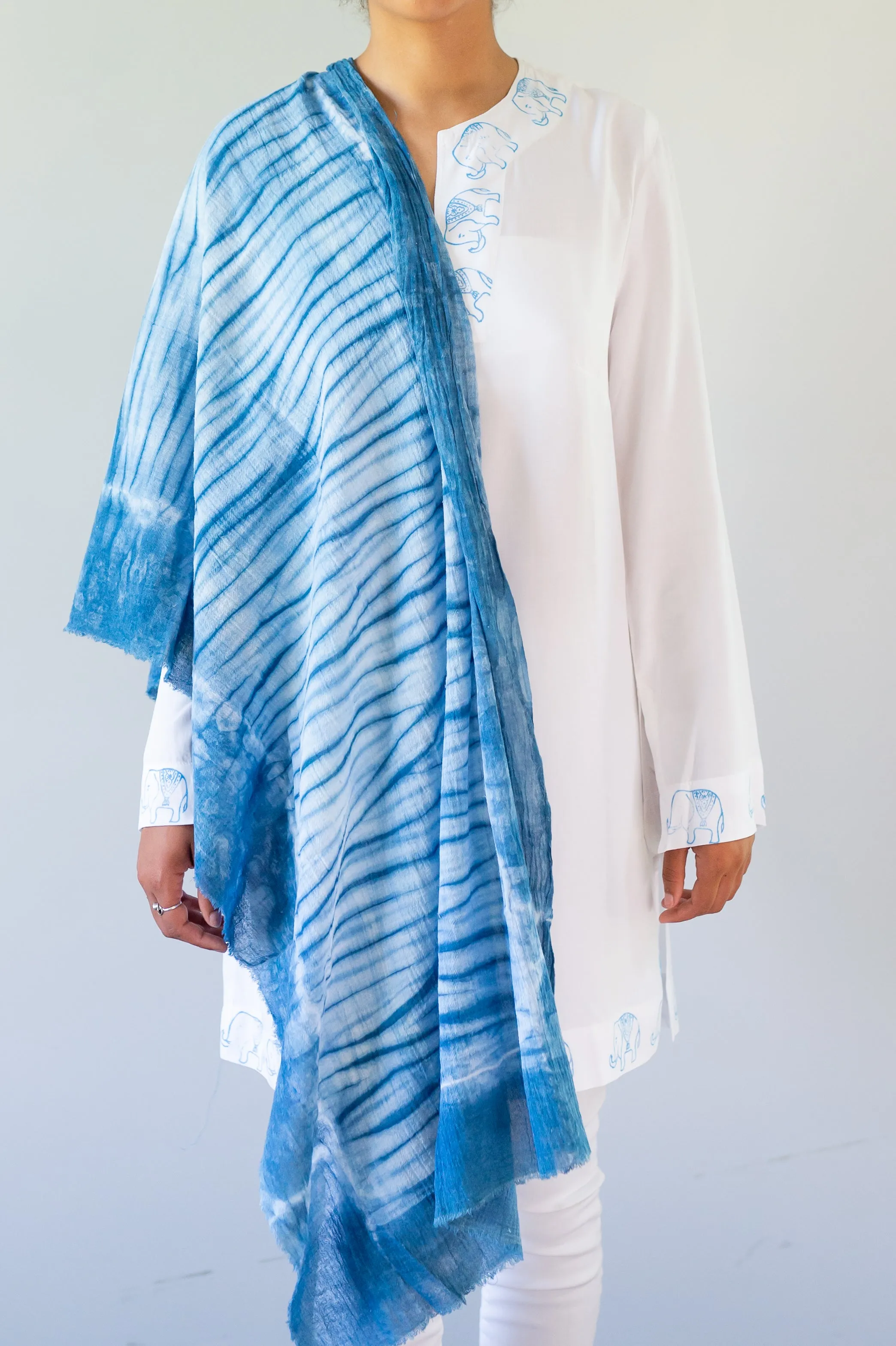 Shibori Cotton Shawl