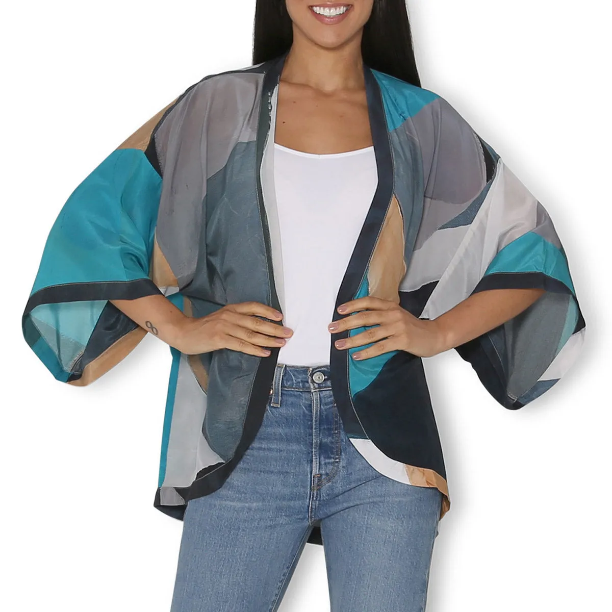 The Artists Label 'Moon Tide' Silk Kimono