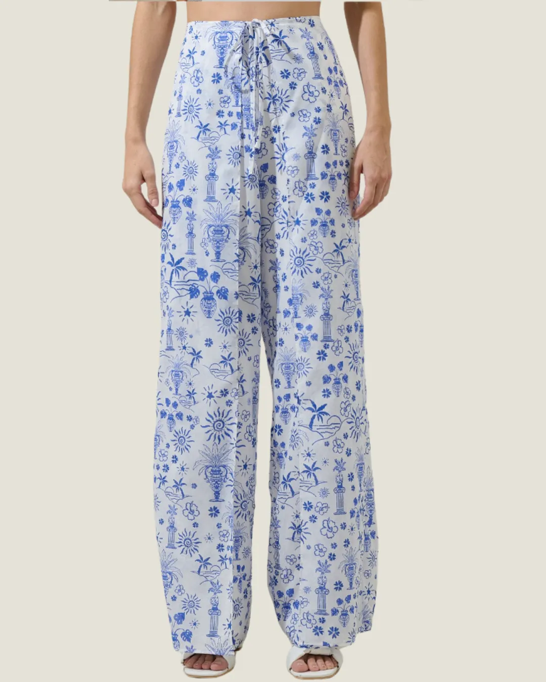 The Santorini: Pattern High Rise Pants